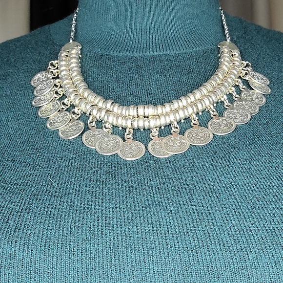 Coin based Silver Necklace - Picture 2 of 3
